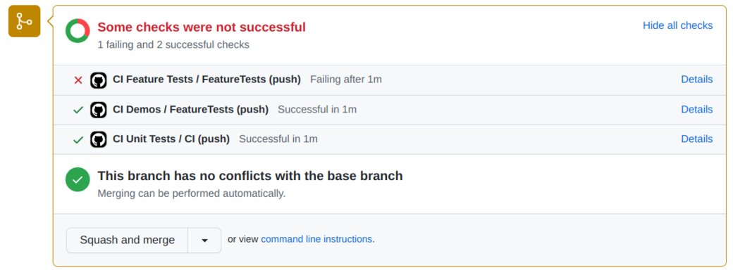 Example of Github Actions with one test failing